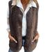 "Women's Lambskin Polar Fleece Button Vest – Warm & Stylish Layering Piece For Autumn/Winter"_ecoleips.com