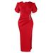 Elegant V-Neck Long Evening Dress With Rhinestone Detail - African-Inspired Formal Gown For Women, High Waist Bodycon Dress For Parties_ecoleips.com
