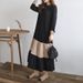 Japanese Rakuten European Korean Southeast Asian Korean-style Sweet Long Dress, Long-sleeved Pullover Dress For Spring,_ecoleips.com