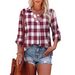 Spring/Summer V-Neck Long-Sleeved Blouse With A Stylish Collar And Loose-Fitting Design, Perfect For Women_ecoleips.com