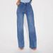 American-style High-waisted Straight Wide-leg Jeans For Women, With A Stylish Design, Loose Fit, Washed Blue, Casual_ecoleips.com
