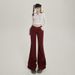 Women's Clothing Retro Low Waist Bell Bottom Pants Autumn And Winter Slim Fit_ecoleips.com