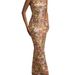 European And American Style Spring Summer New Women' Fahion Elegant Sexy Slim Fit Square Neck Sequin Bodycon Slit_ecoleips.com