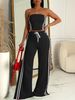 Women's Sleeveless Round Neck Crop Top And Pants Set - Summer Two-Piece Outfit For Casual Wear, Travel, And Daily Comfort_ecoleips.com