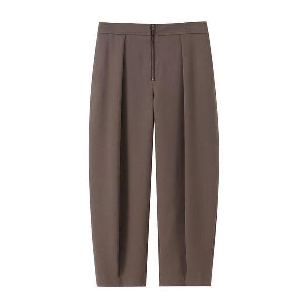 Women's Power Suit Set With Shoulder Pads & Double Breasted Blazer - Slim Fit Zipper Tapered Pants For Business Professional Attire_ecoleips.com