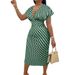 Women's Clothing V Neck High Waist Skirt One Piece_ecoleips.com