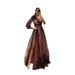 Women's Clothing Ins Hot Style Off Shoulder Mesh Printed Temperament Dress Party Dress_ecoleips.com