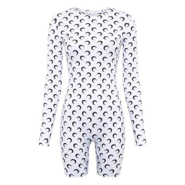 Slimming Bodysuit European American Style Sexy Design Moon Shape Printed Jumpsuit Romper for Women_ecoleips.com