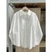 Women's Lightweight French Style Long Sleeve Cotton Shirt - Casual Loose Fit Blouse For Spring Summer Fall (Blue, Yellow, Green, Pink, White)_ecoleips.com
