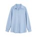 Chiffon For Women Early Spring 2025 Fashionable Design Sense Niche Loose Layered White Base Shirt_ecoleips.com