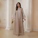plus Size Women's Embroidered Sequined Long Robe with Tassel Dress NC181 Cross Border Muslim Fashion Clothing_ecoleips.com
