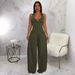 K Fashion Women's Pocket Sleeveless Backless Casual Jumpsuit_ecoleips.com