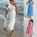 Women's Clothing Summer New Fashion Sexy Solid Color Oblique Shoulder Backless Dress Female_ecoleips.com