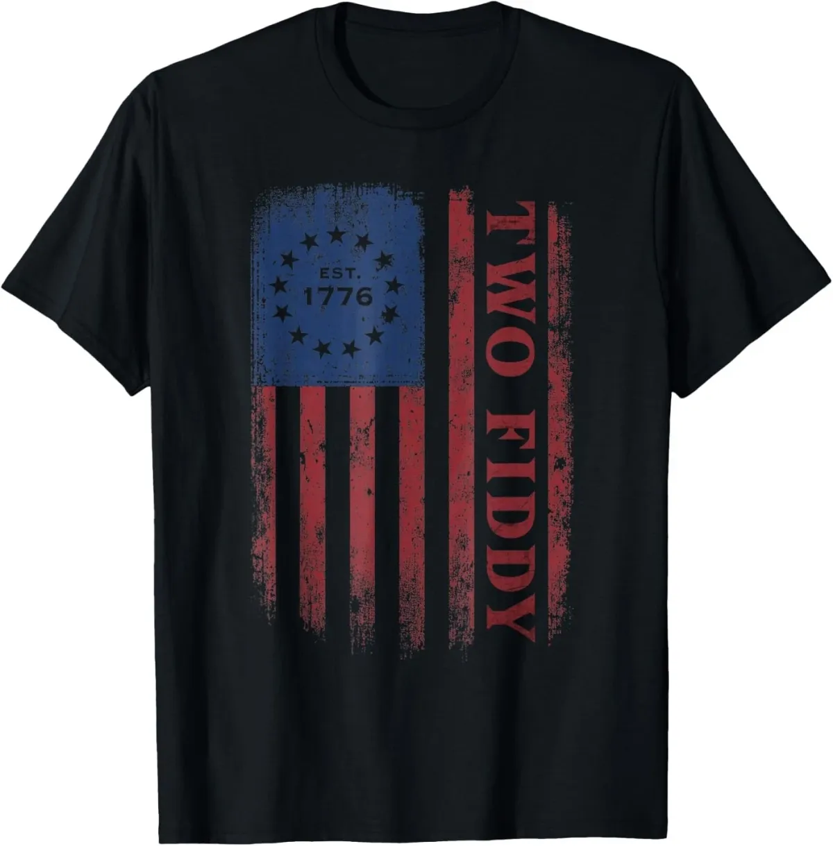 Women's T-Shirts Two 2 Fiddy 250th Anniversary 4th Of July Patriotic T-Shirt_ecoleips.com
