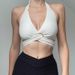2022 New Halter Neck Camisole For Women, Outerwear, Base Layer, Hollow Out, Chest-Enhancing, Sexy Short Design Top_ecoleips.com