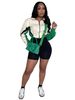 Women's Clothing Women's Slim Fit Two Piece Suit Fashion Contrast Color Zipper Long Sleeve Stitching Sports Set_ecoleips.com
