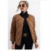 Women's Clothing Short Down Cotton Jacket Women's Short Puffer Jacket Winter Lightweight Quilted Coat Slim Fit Casual Outerwear In White Black Coffee_ecoleips.com