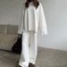 In Stock European And American Foreign Trade Women's Clothing 2025 Spring New Solid Color Round Neck Fashion Casual_ecoleips.com