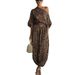 Leopard Print Suit for Women Off-Shoulder Top And Lantern Pants European American Style Independent Website Bestseller Summer Fashion_ecoleips.com