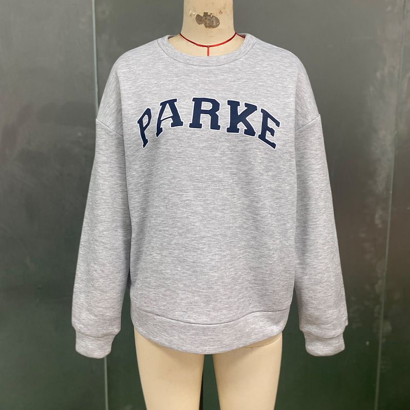 Ruixiu Printed Sweatshirt Women's Clothing 2025 Autumn Winter Round Neck Pullover Long Sleeve Outerwear_ecoleips.com