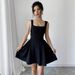Backless Square Neck Suspender Dress For Women American Style Fashionable Summer Thin Material Casual Dress_ecoleips.com