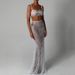 Women's Clothing Sexy Hot Girl Suspenders Backless Two Piece Suit Fashionable Sexy Evening Dress Mopping Fishtail Long Skirt Suit_ecoleips.com