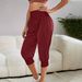 Women's High-Waisted Casual Trousers Capri Pants Stylish Harem Pants Fashion_ecoleips.com