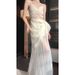 French Open Waisted Hollow Suspender Dress With Pure Desire, Sexy Temperament, Socialite Design Sense, Seaside Vacation_ecoleips.com