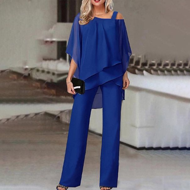 Women's Clothing Autumn New Fashion Casual Irregular Bat Sleeve Jumpsuit Two Piece Suit_ecoleips.com