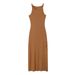 2025 European And American Cross-border Women's Summer Ribbed High-waisted Slim-fit Bodycon Dress With Slit_ecoleips.com