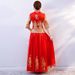 Elegant Chinese Wedding Dress – Red Bridal Qipao With Dragon & Phoenix Embroidery For Banquet & Tea Ceremony_ecoleips.com