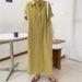 2296 South Korea 2025 New Short Sleeved Long Loose And Lazy Knee High Shirt Style Dress For Women_ecoleips.com