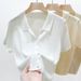 Women's Clothing Thin Sweater Slimming Short Sleeves Solid Color Versatile Short Cardigan Top_ecoleips.com