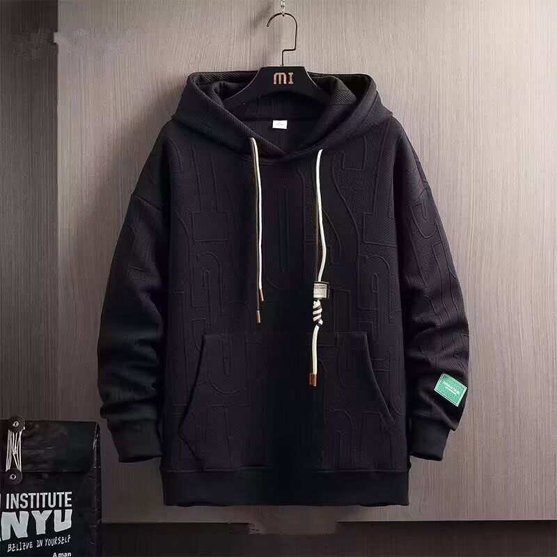Women's Oversized Hooded Sweatshirt – Fleece Pullover With Letter Print (Khaki/Green/Black/White, M-5xl)_ecoleips.com