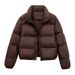 2025 Winter New European Version Kendall Jenner Down Cotton Short Style For Petite Women, Thickened Coat, Puffer Jacket_ecoleips.com