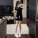 Casual Fashion Running Sports Suit For Women, Summer 2024 New Trendy Slimming Short Sleeve Shorts Two-Piece Set_ecoleips.com