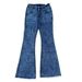 Promotional Item, In-stock Cross-border European And American Women's Jeans, Unique High-waisted Stretchy Studded Raw_ecoleips.com
