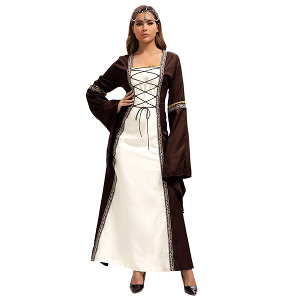 Retro Court-style Corset Dress With Large Hem, Medieval Themed Party / Stage Play Cosplay Costume, Available In Multiple_ecoleips.com