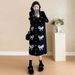 Autumn New Korean Fashion Jacquard Vest + Base Shirt Two-Piece Maternity Dress_ecoleips.com