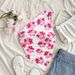 Women's Fashion New Design Elegant One-Shoulder Pleated Knit Printed Vest_ecoleips.com