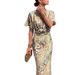 2026 Spring New Arrival: Cross-Border European American Foreign Trade Women's Clothing - Sexy And Elegant Printed V-Neck_ecoleips.com
