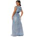 2025 New Women's Casual Solid Color Autumn Winter Split Denim Skirt Two-Piece Set_ecoleips.com