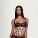 Women's Clothing Leopard print tops mesh see through lace tube top suspender trousers_ecoleips.com