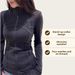 Lu's Slim-fit Defina Stand-up Collar Yoga Wear, Long-sleeve Jacket, Fitness, Running, Sports, Sun Protection_ecoleips.com