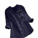 Women's Top, Cotton And Linen Print, Long Sleeves, Plus Size Casual Loose Shirt_ecoleips.com