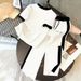 Women's Summer Fashion Two Piece Set Letter Print Crew Neck Short Sleeve Top And Sweatpants Color Block Casual Outfit_ecoleips.com