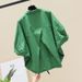 Women's Clothing Loose Casual Age Reducing Drawstring Bud Versatile Short Top_ecoleips.com
