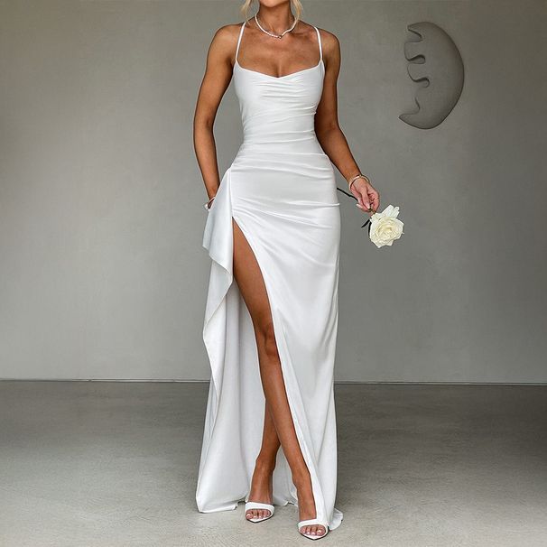 Women Boho Spaghetti Strap Long Maxi Dress Vacation Dating Casual Wear_ecoleips.com