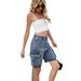 Women's Clothing Women's Summer New Fashion Washed Denim Workwear Shorts_ecoleips.com