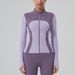 New Fitness Clothes Slim Yoga Clothes Jacket Sports Jacket Women's Yoga Clothes Long Sleeved Top Stand Collar Zipper_ecoleips.com